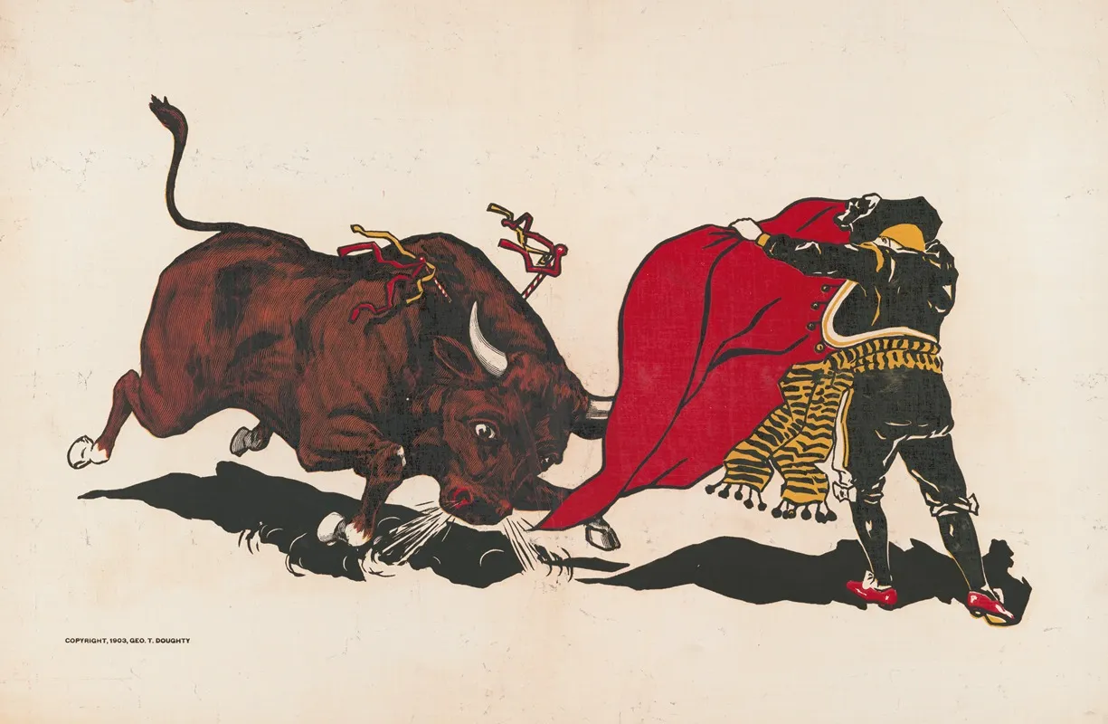 Matador And Bull Wall Art by Go. T. Doughty - High-Resolution Digital Print
