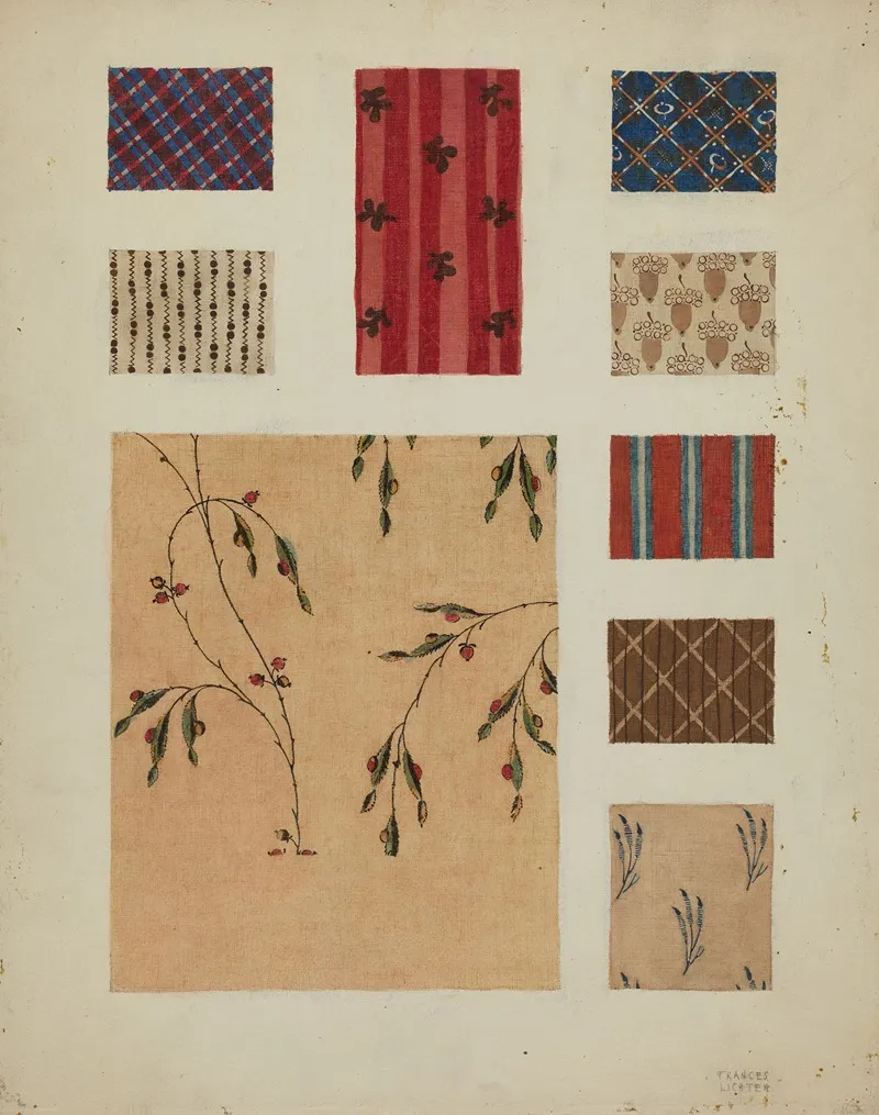 Materials From Patchwork Bedspread 7