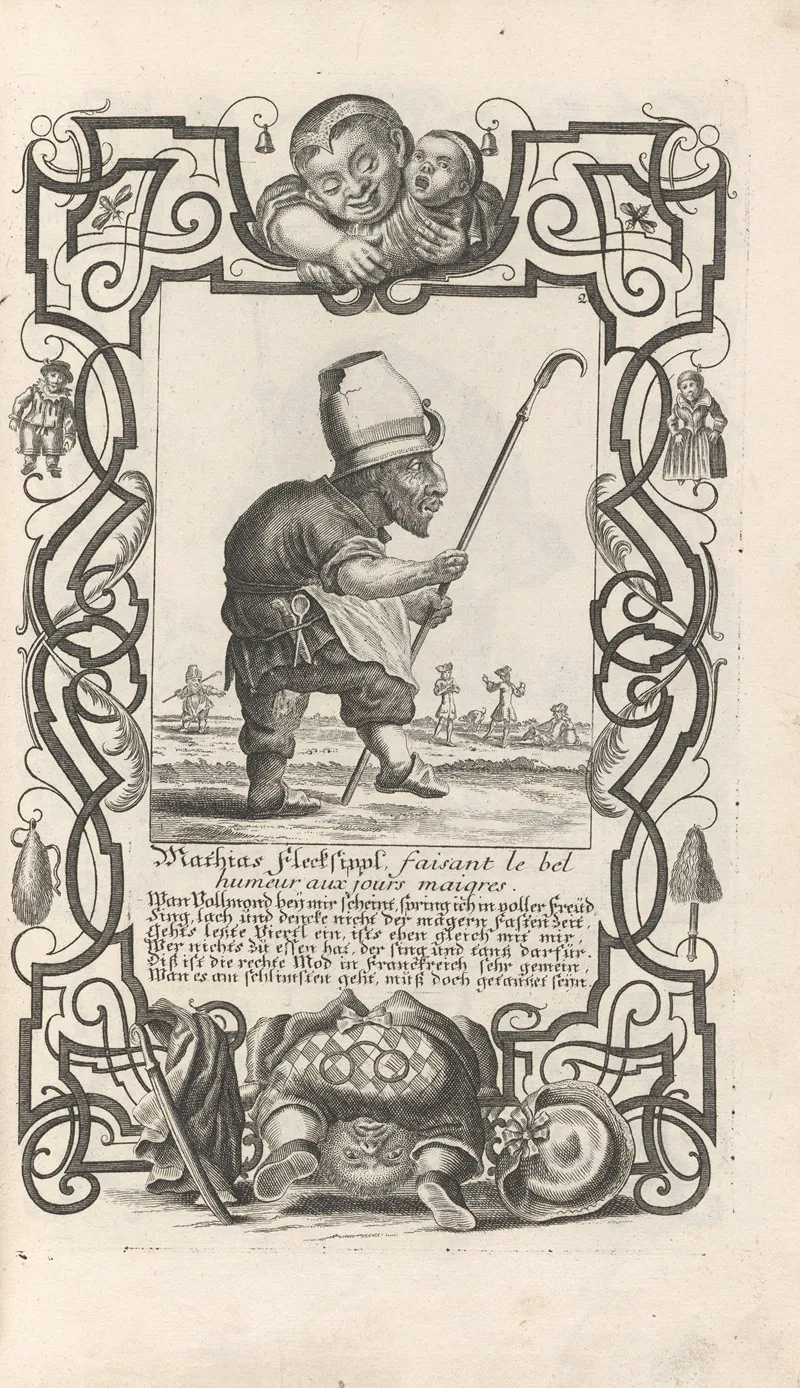 Mathias Flecksippl Faisant Le Bel Humeur Aux Jours Maigres Pl 28 Wall Art by Elias Baeck - High-Resolution Digital Print