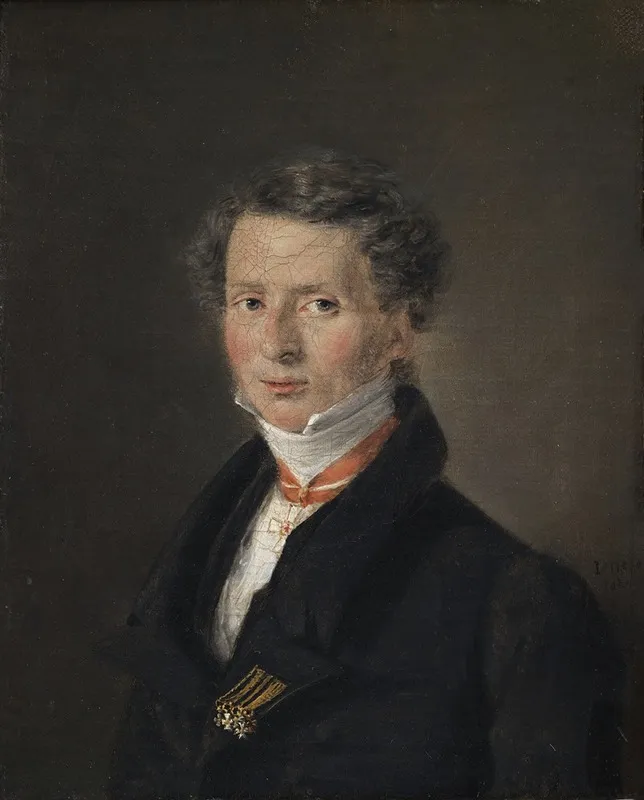 Mathias Friis Von Irgens Bergh Danish Charge Daffaires In Dresden Wall Art by Christian Albrecht Jensen - High-Resolution Digital Print