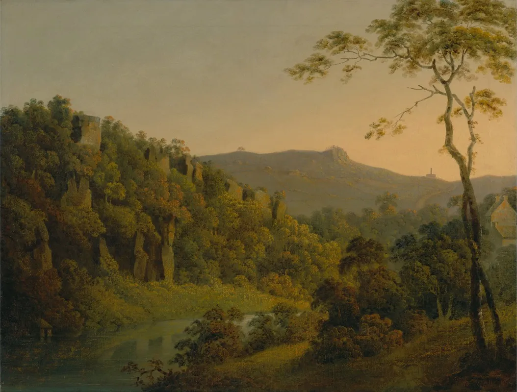 Matlock Dale Looking Toward Black Rock Escarpment Wall Art by Joseph Wright of Derby - High-Resolution Digital Print