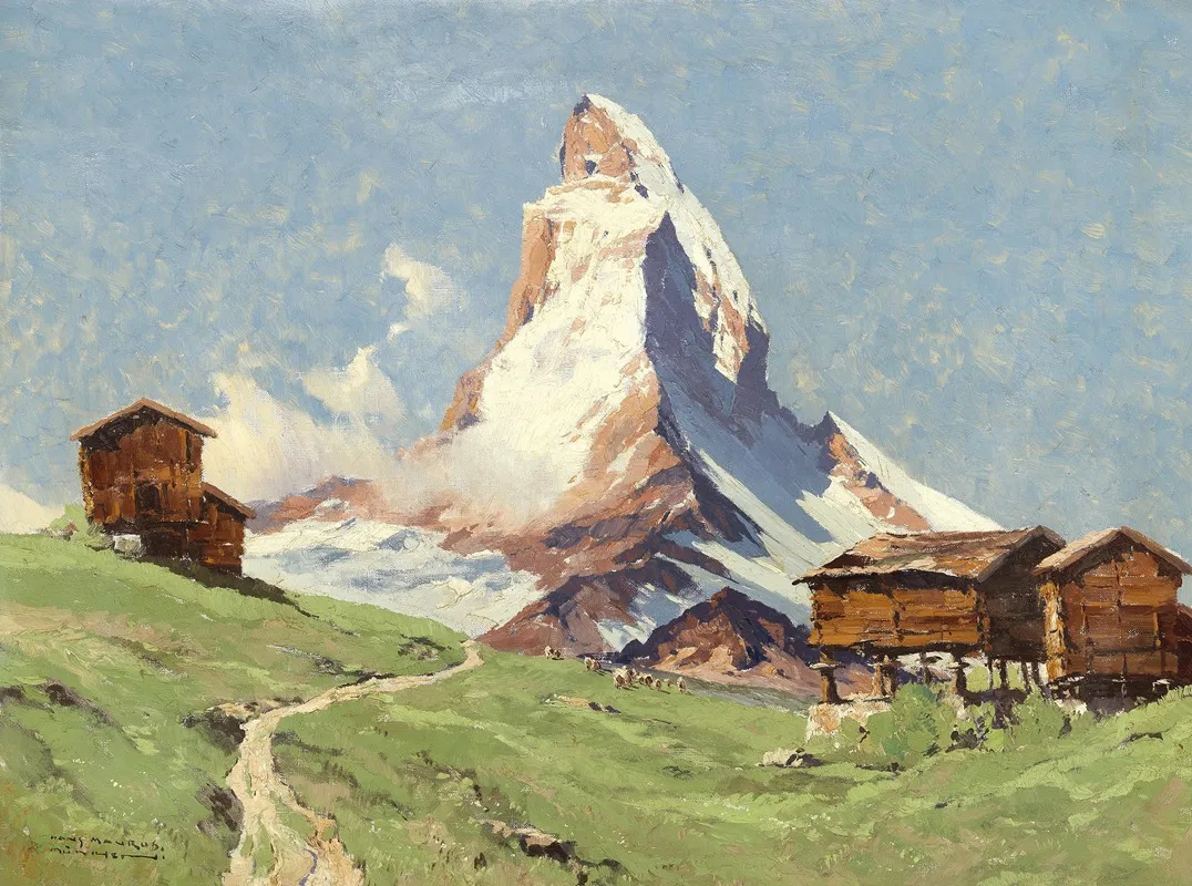 Matterhorn Und Riffelsee 2 Wall Art by Hans Maurus - High-Resolution Digital Print