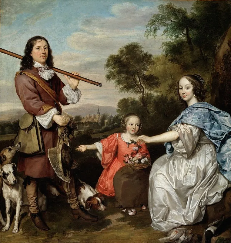 Matthijs Pompe Van Slingelandt And Family Wall Art by Jan Mijtens - High-Resolution Digital Print