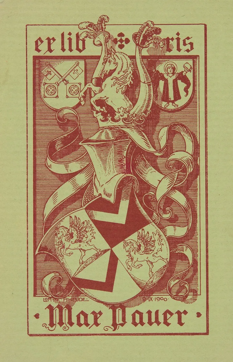 Max Pauer Ekslibris Wall Art by Lorenz Max Rheude - High-Resolution Digital Print