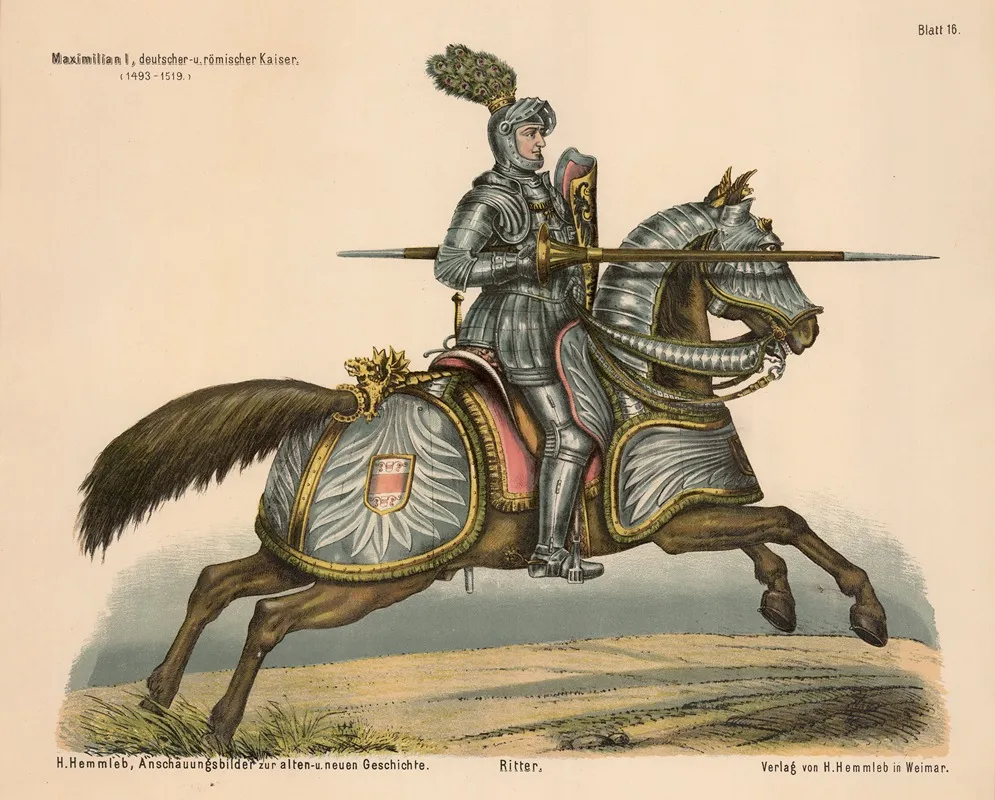 Maximilian I Deutscher U Romischer Kaiser 1493 1519 Wall Art by H. Hemmleb - High-Resolution Digital Print
