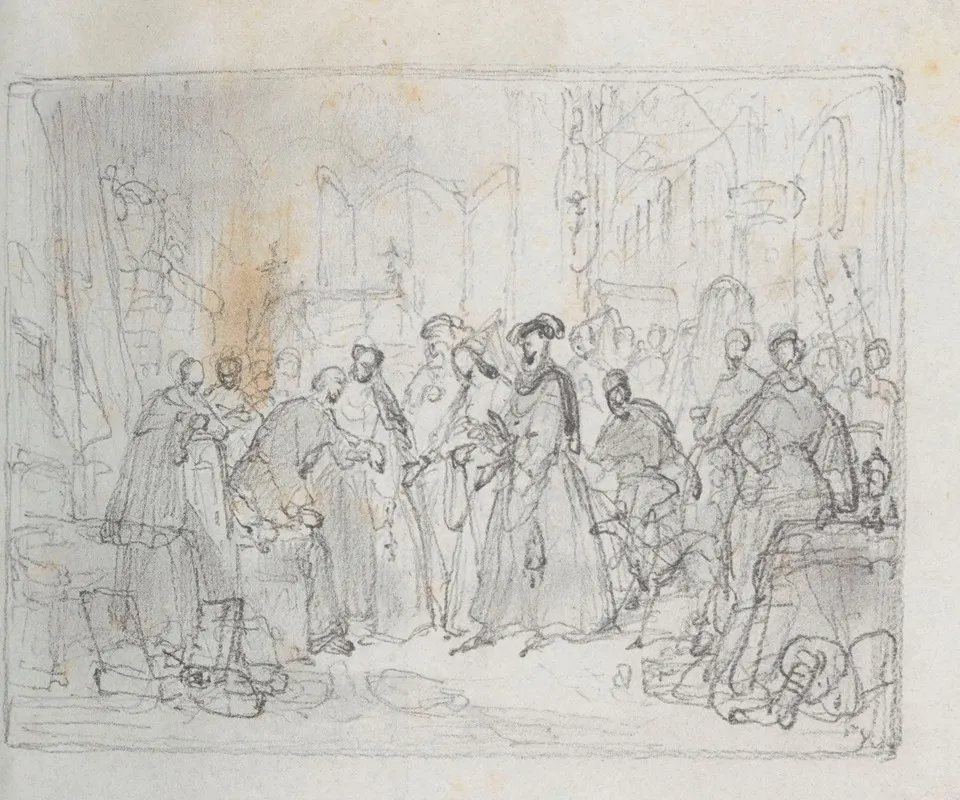 Maximilian I Holy Roman Emperor And Mary Of Burgundy Visiting The Painter Hans Memling At The Hostpital In Bruges