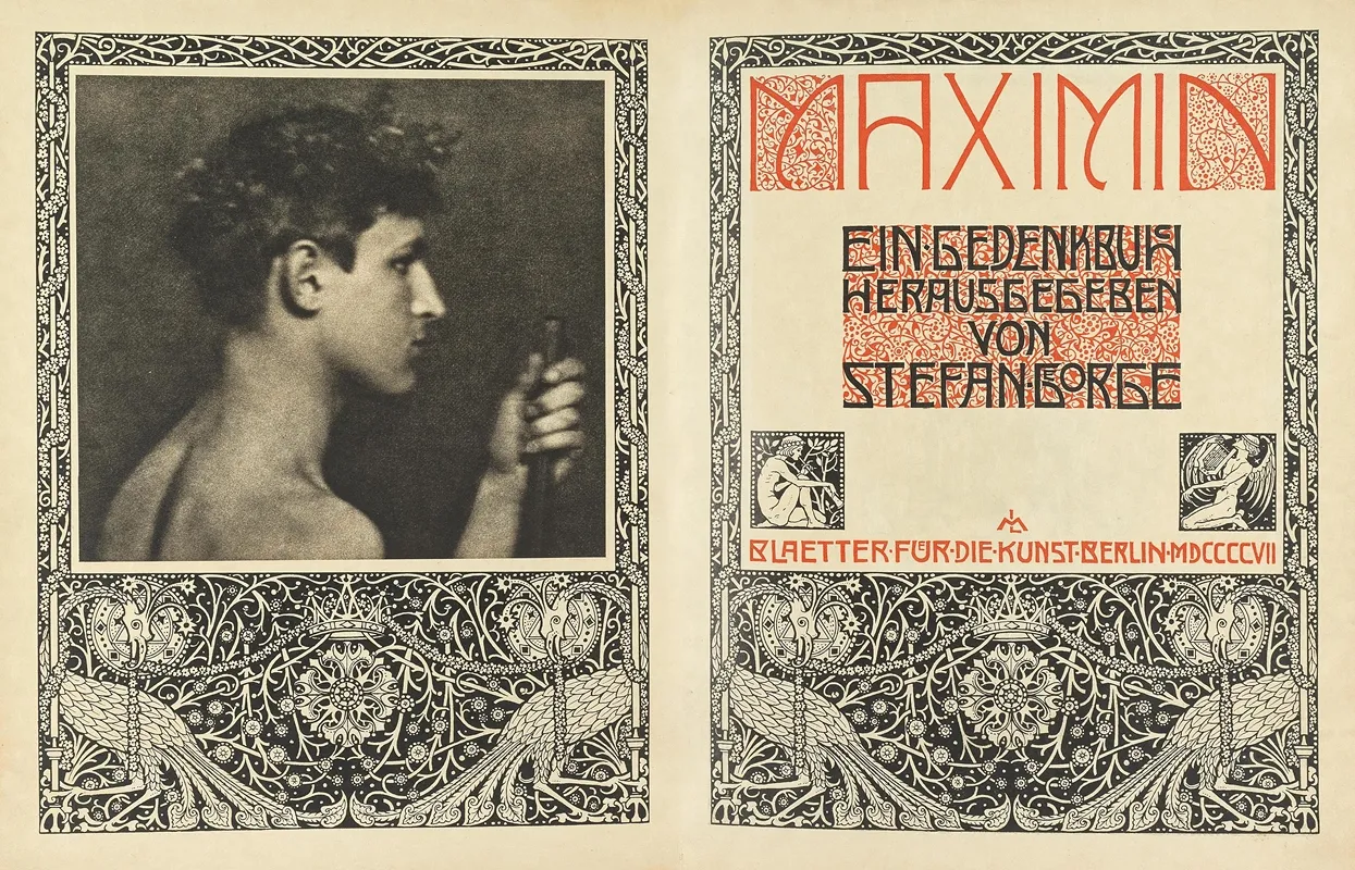 Maximin Ein Gedenkbuch Wall Art by Melchior Lechter - High-Resolution Digital Print