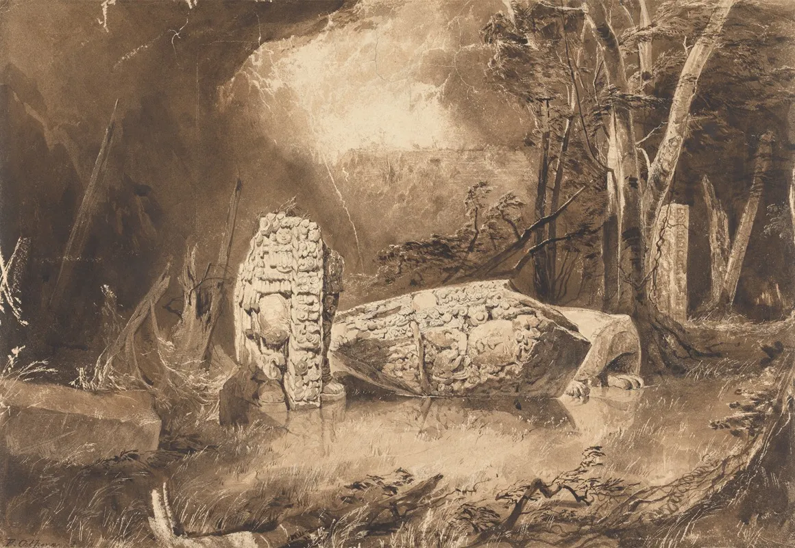 Maya Stela At Copan Honduras