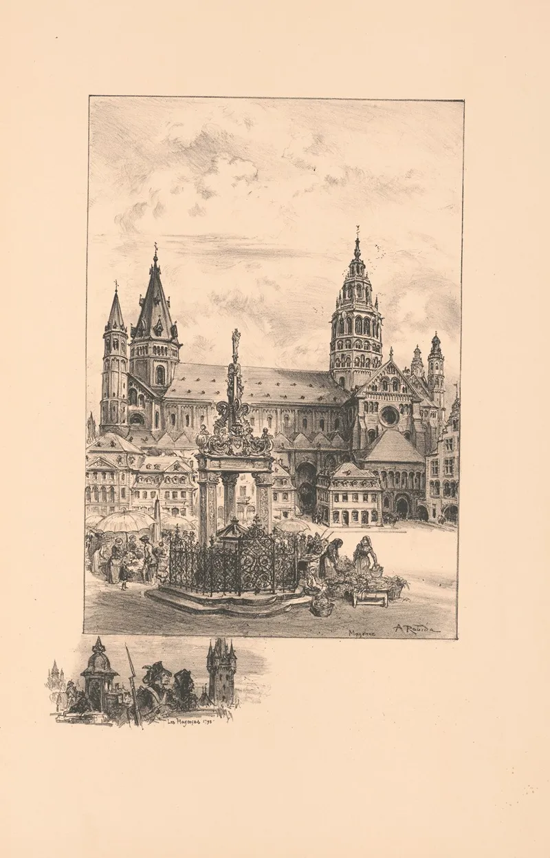 Mayence Wall Art by Albert Robida - High-Resolution Digital Print