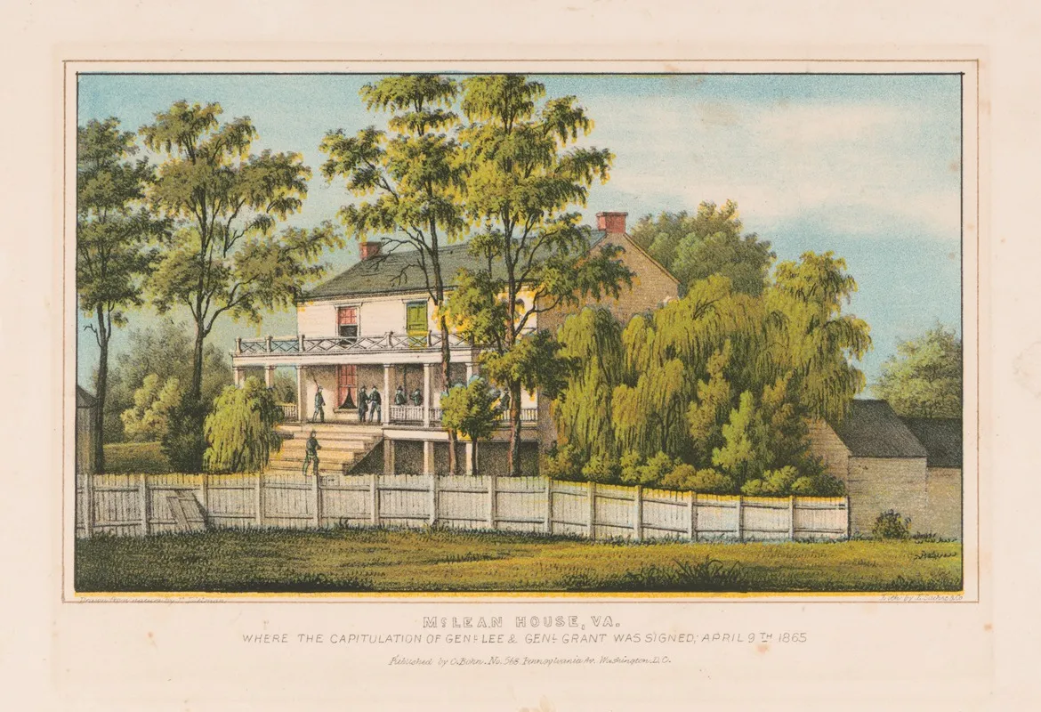 Mclean House Va Where The Capitulation Of General Lee April 9th 1865