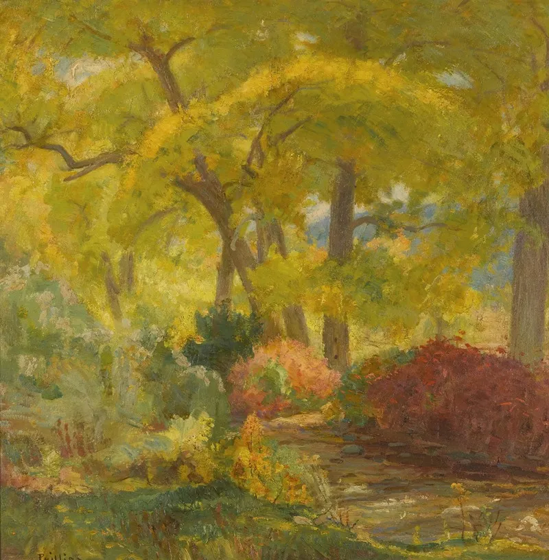 Meadow With Trees And Flowers Wall Art by Bert Geer Phillips - High-Resolution Digital Print