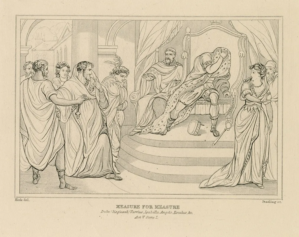 Measure For Measure Act V Scene 1 Wall Art by William Francis Starling - High-Resolution Digital Print