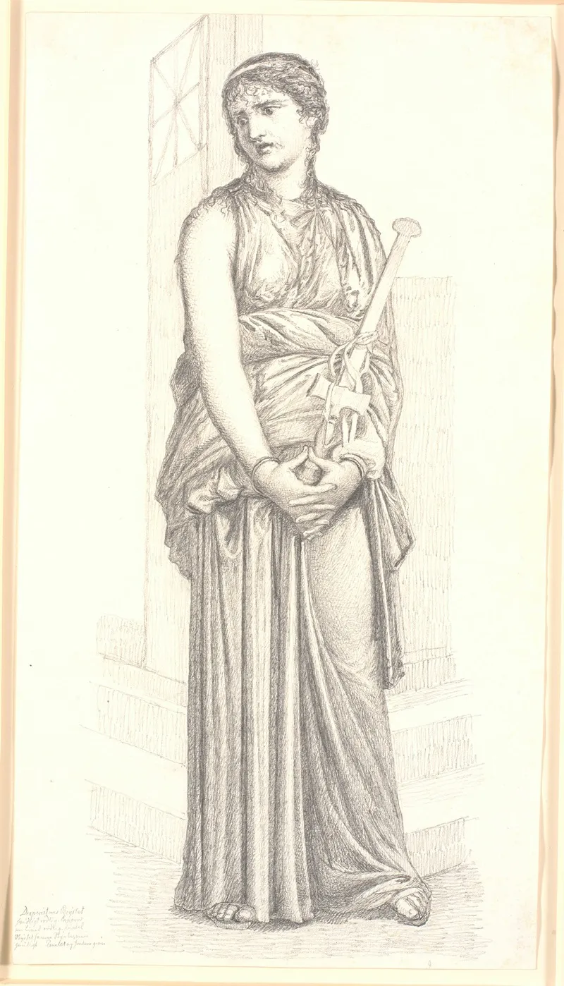 Medea Med Svaerdet I Handen Hel Figur