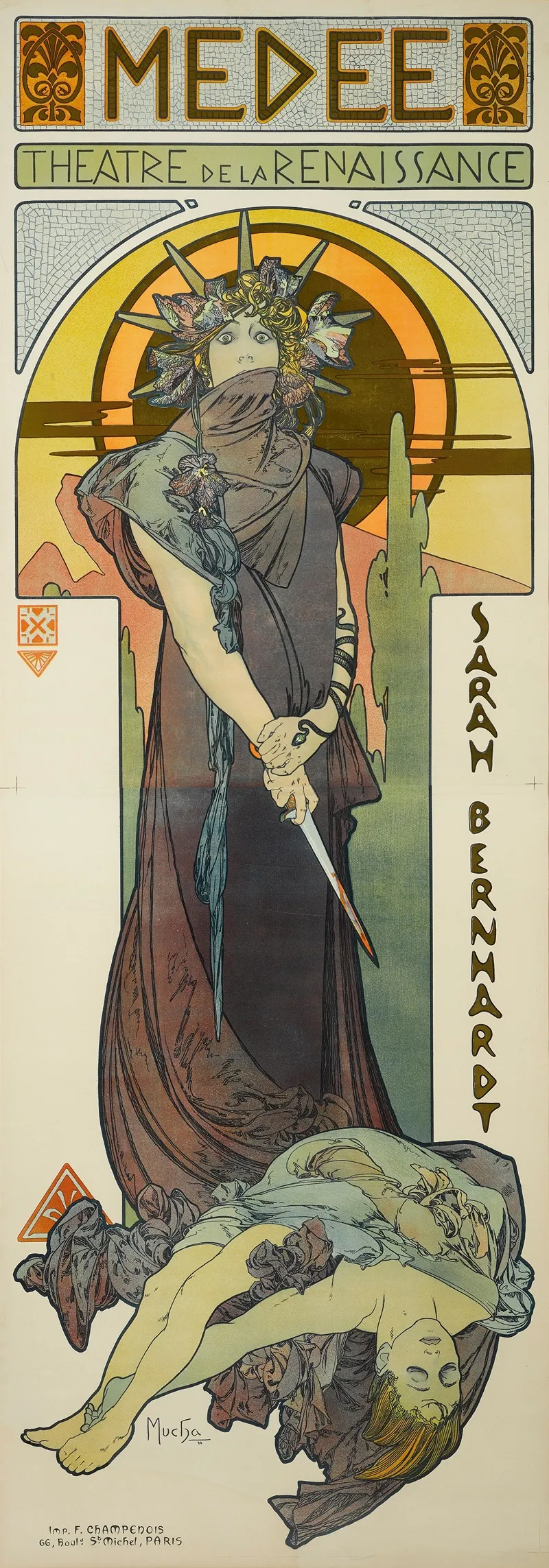 Medee Wall Art by Alphonse Mucha - High-Resolution Digital Print