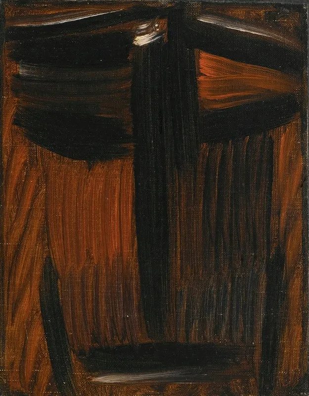 Meditation Black Orange Glowing Wall Art by Alexej von Jawlensky - High-Resolution Digital Print