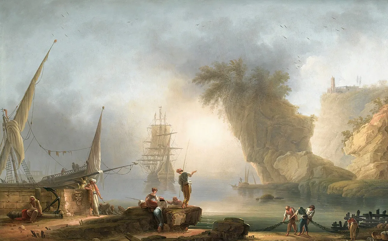 Mediteranean View At Daybreak Wall Art by Francesco Fidanza - High-Resolution Digital Print