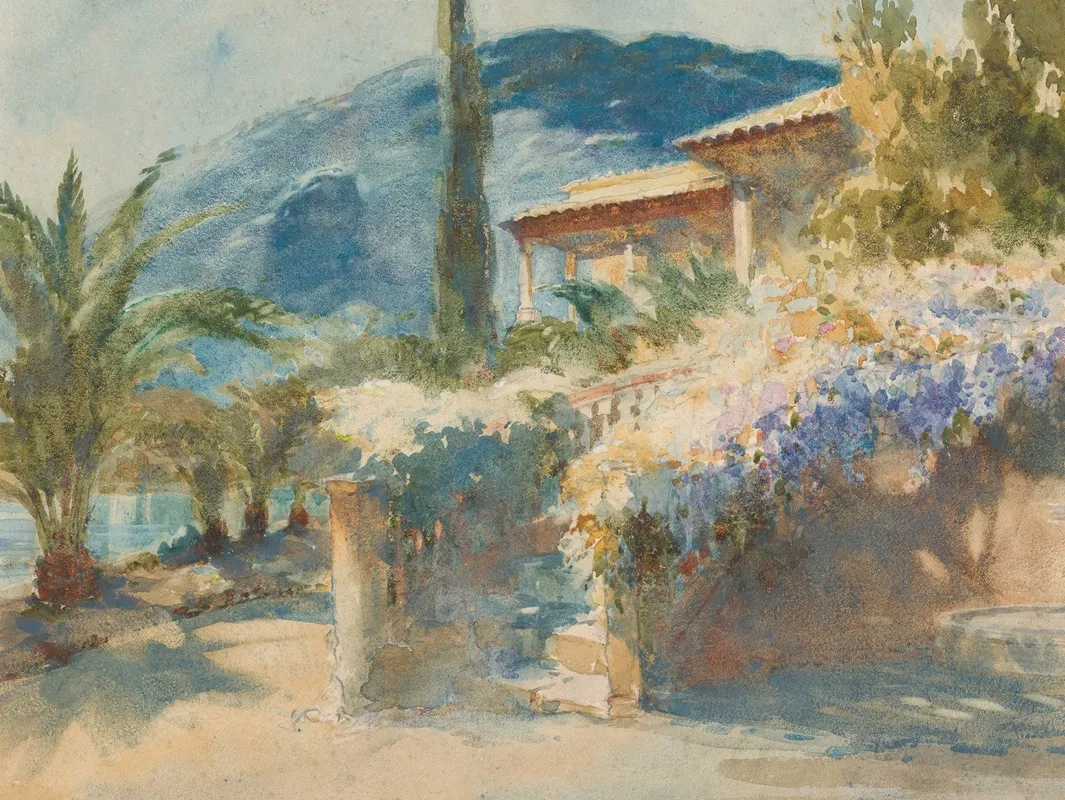 Mediterranean Garden Scene