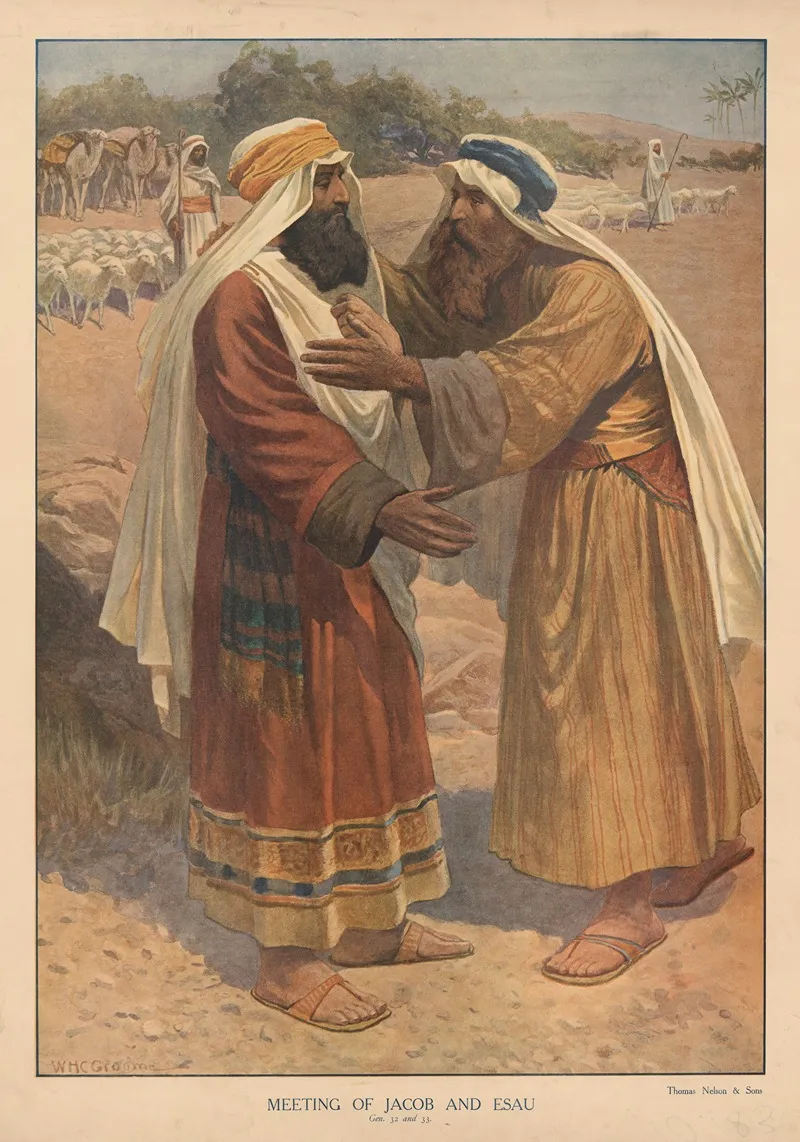 Meeting Of Jacob And Esau 2 Wall Art by William Henry Charles Groome - High-Resolution Digital Print