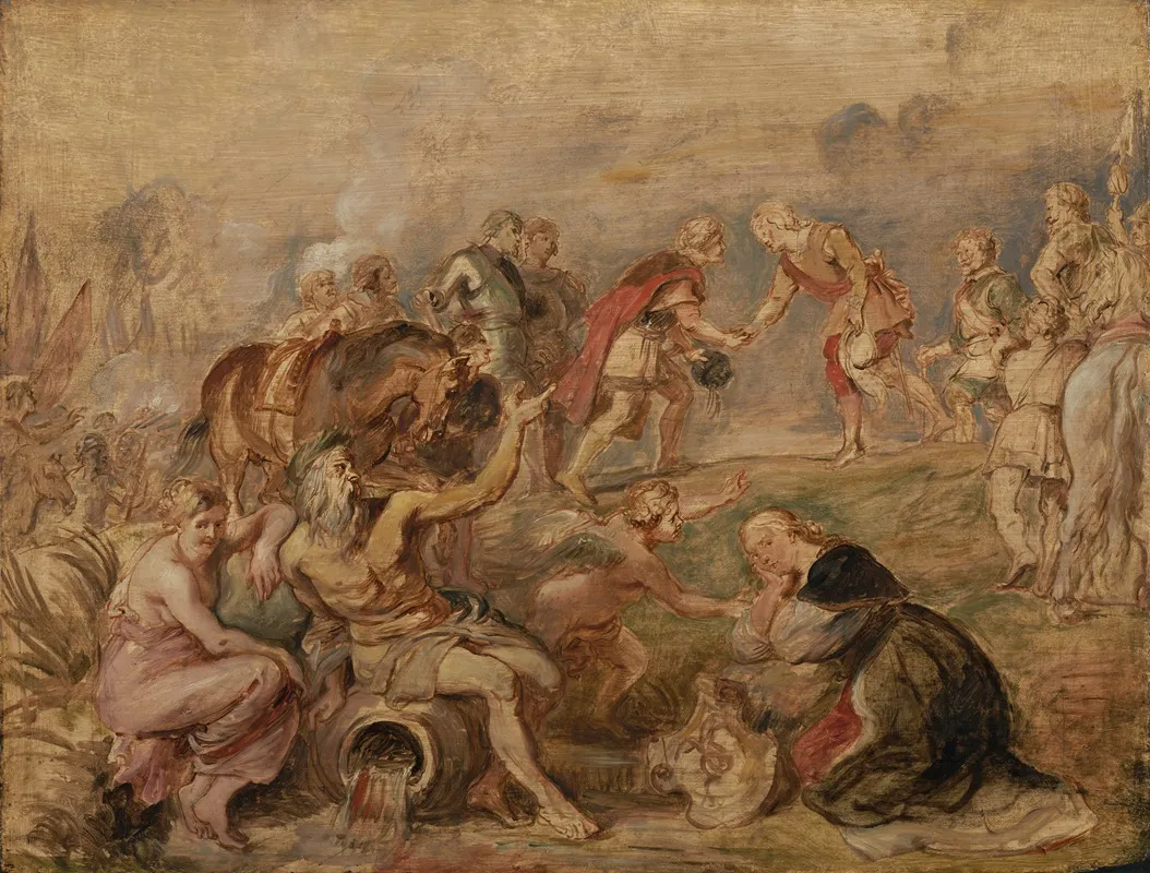 Meeting Of King Ferdinand Of Hungary And The Cardinal Infante Ferdinand Of Spain At Nordlingen Wall Art by Peter Paul Rubens - High-Resolution Digital Print
