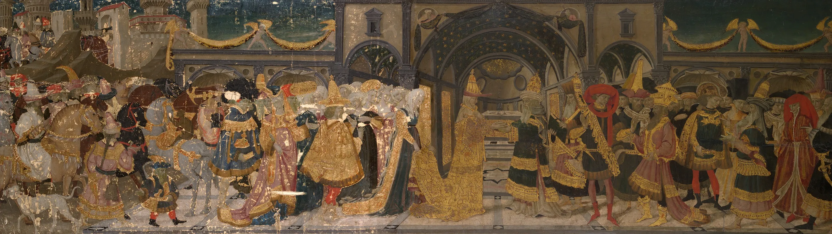 Meeting Of Solomon And The Queen Of Sheba Wall Art by Apollonio di Giovanni - High-Resolution Digital Print