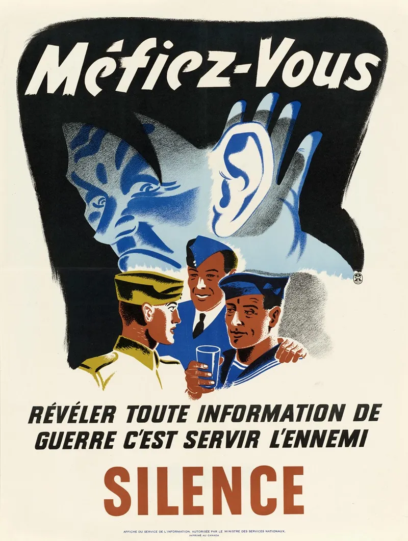 Mefiez Vous Reveler Toute Information De Guerre Cest Servir Lennemi