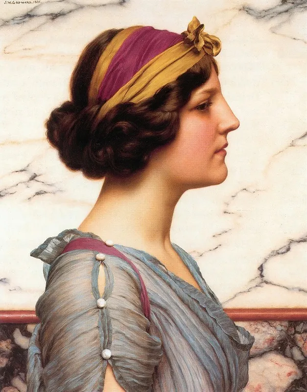 Megilla Wall Art by John William Godward - High-Resolution Digital Print
