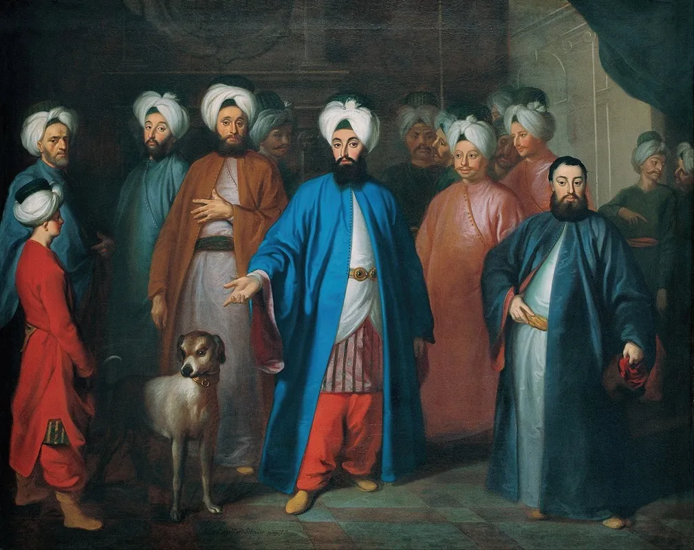 Mehmed Said Efendi And His Retinue Wall Art by Georg Engelhard Schröder - High-Resolution Digital Print