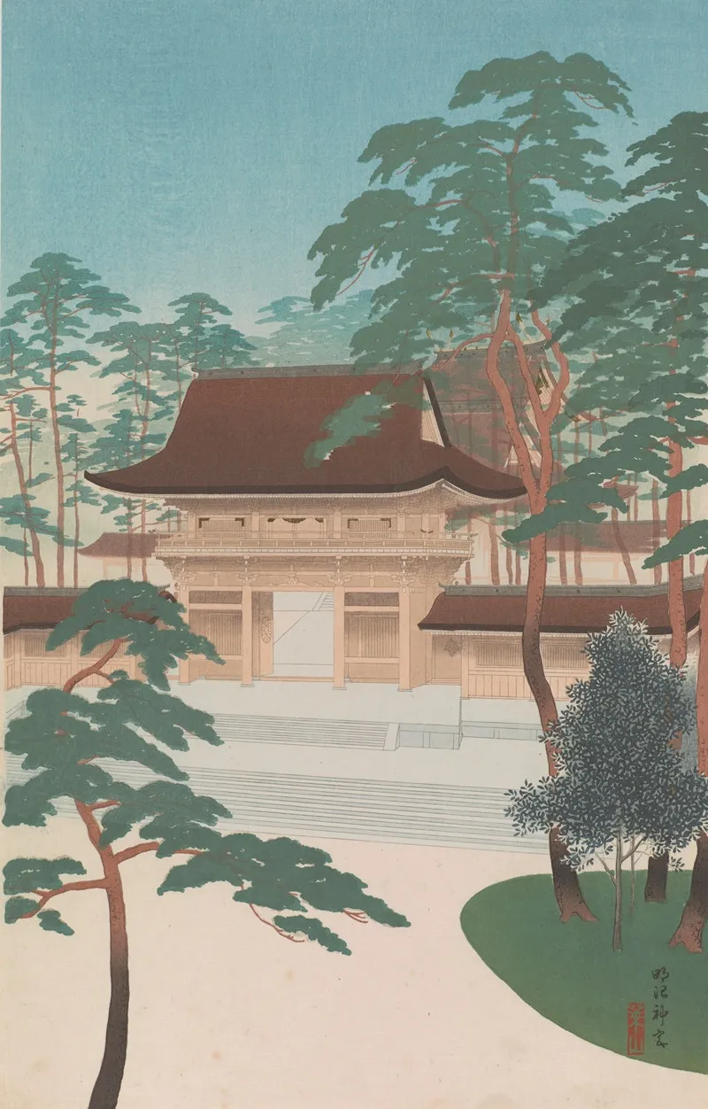 Meiji Shrine 2 Wall Art by Negoro Raizan - High-Resolution Digital Print