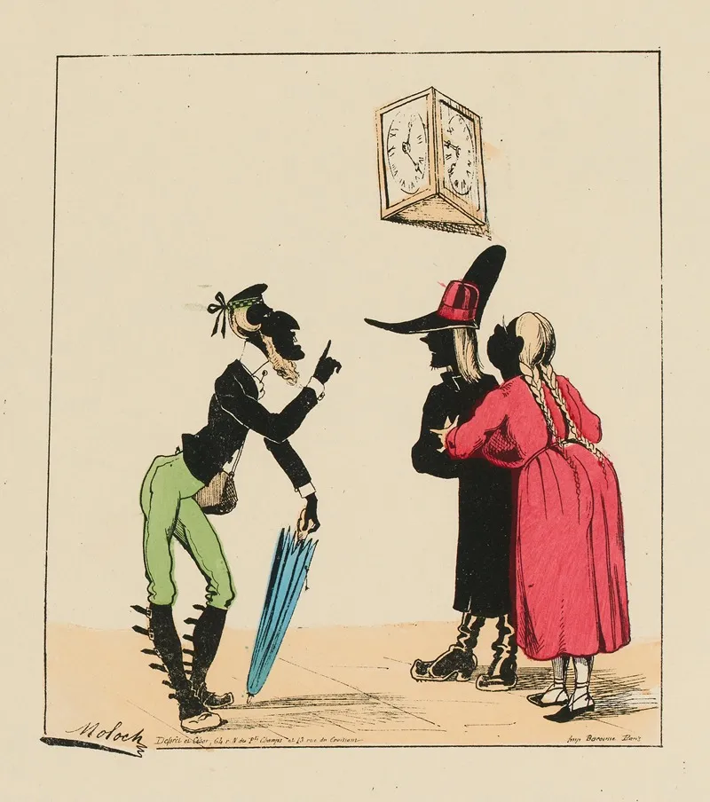 Mein Herr Je Vous Presente Mon Fiance Qui Revient De France Wall Art by Moloch (Alphonse Hector Colomb) - High-Resolution Digital Print