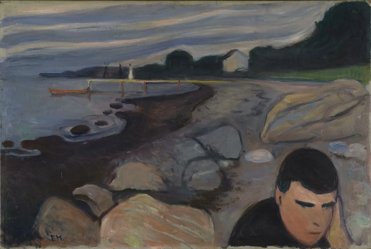 Melancholy 8 Wall Art by Edvard Munch - Canvas Print