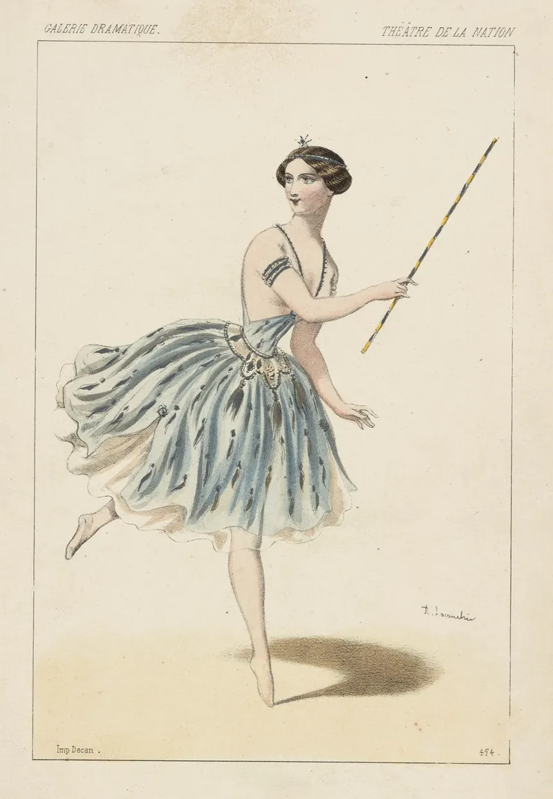 Melle Carlotta Grisi Dans La Filleule Des Fees 2e Acte Wall Art by Alexandre Lacauchie - High-Resolution Digital Print