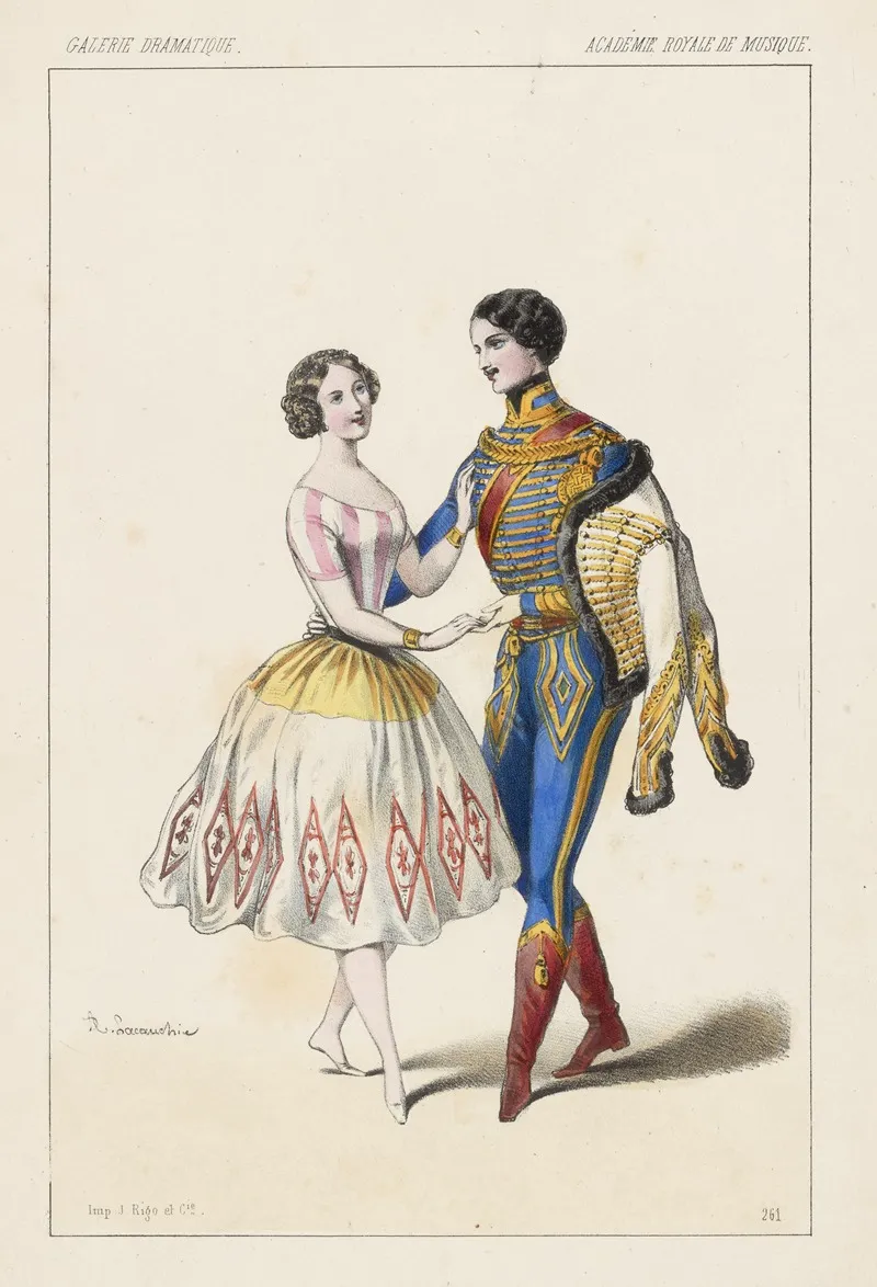 Melle Carlotta Grisi Role De Paquita Petipa Role De Lucien Dhervilly Dans Paquita 2e Acte Wall Art by Alexandre Lacauchie - High-Resolution Digital Print