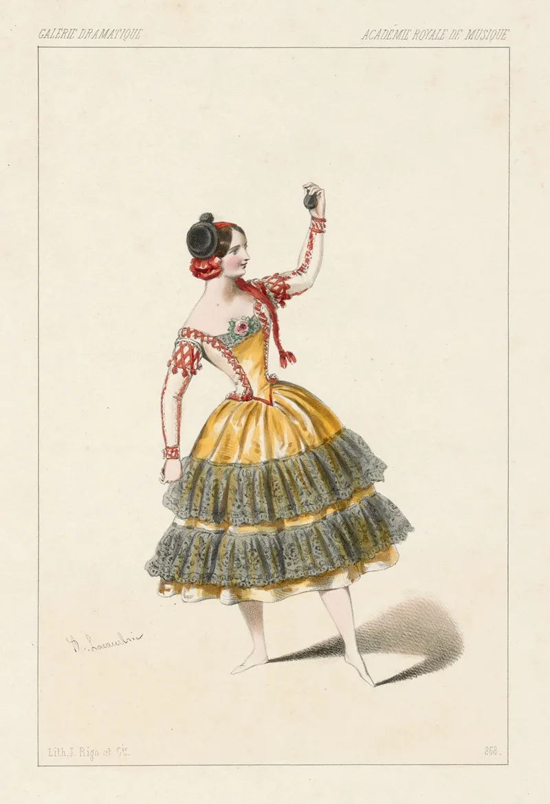 Melle Dimier Dans Paquita Academie Royale De Musique Wall Art by Alexandre Lacauchie - High-Resolution Digital Print