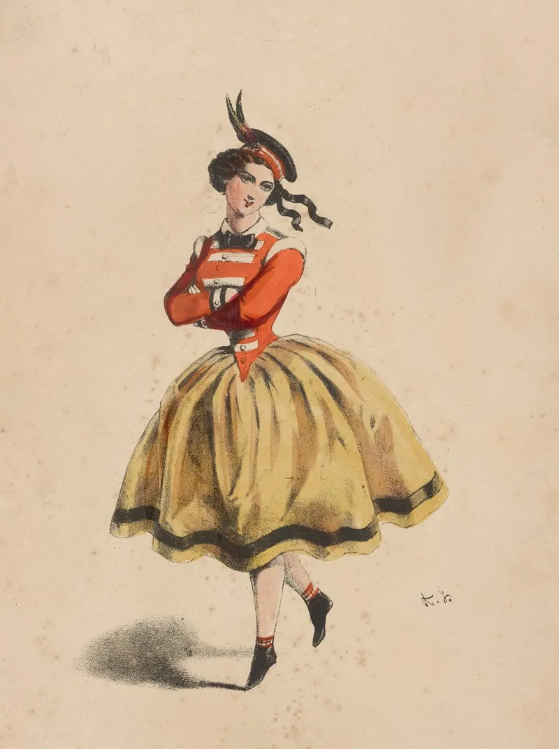 Melle Legrain Dans Le Corsaire Theatre De Lopera Wall Art by Alexandre Lacauchie - High-Resolution Digital Print