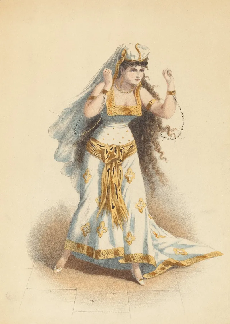 Melle Marcus Dans Le Voyage Dans La Lune Role De Fantasia Theatre De La Gaite Wall Art by Imp. Becquet - High-Resolution Digital Print