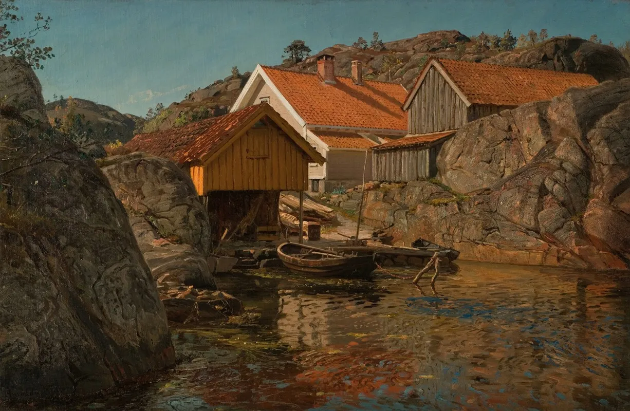 Mellom Klipper Mol Ny Hellesund Wall Art by Amaldus Nielsen - High-Resolution Digital Print