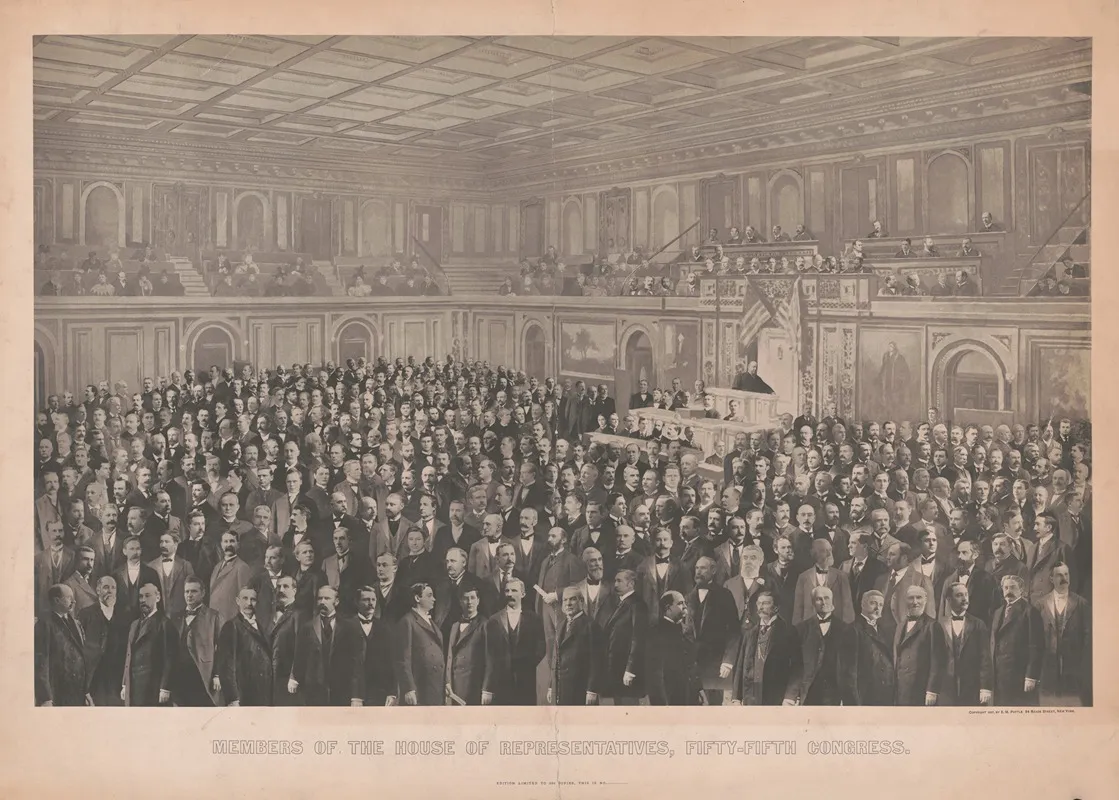 Members Of The House Of Representatives Fifty Fifth Congress Wall Art by E. M. Pottle - High-Resolution Digital Print