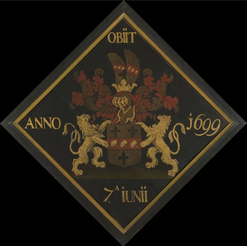 Memorial Coat Of Arms Of Pieter Koenraad Van Der Bruggen Dean Of The Sint Michielsgilde Wall Art by Anonymus - High-Resolution Digital Print
