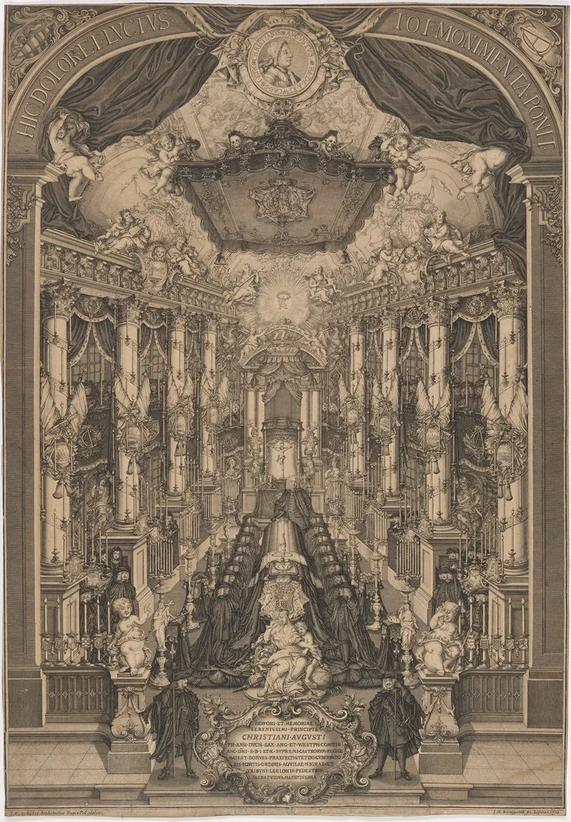 Memorial Print For Christiaan August Prince Of Anhalt Zerbst by Johann Christoph Schütze - High-Resolution Digital Print