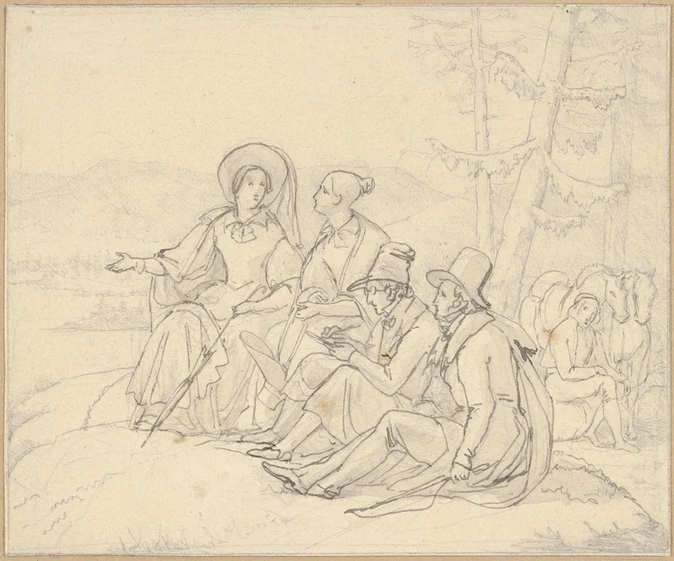 Men And Women Enjoying A View
