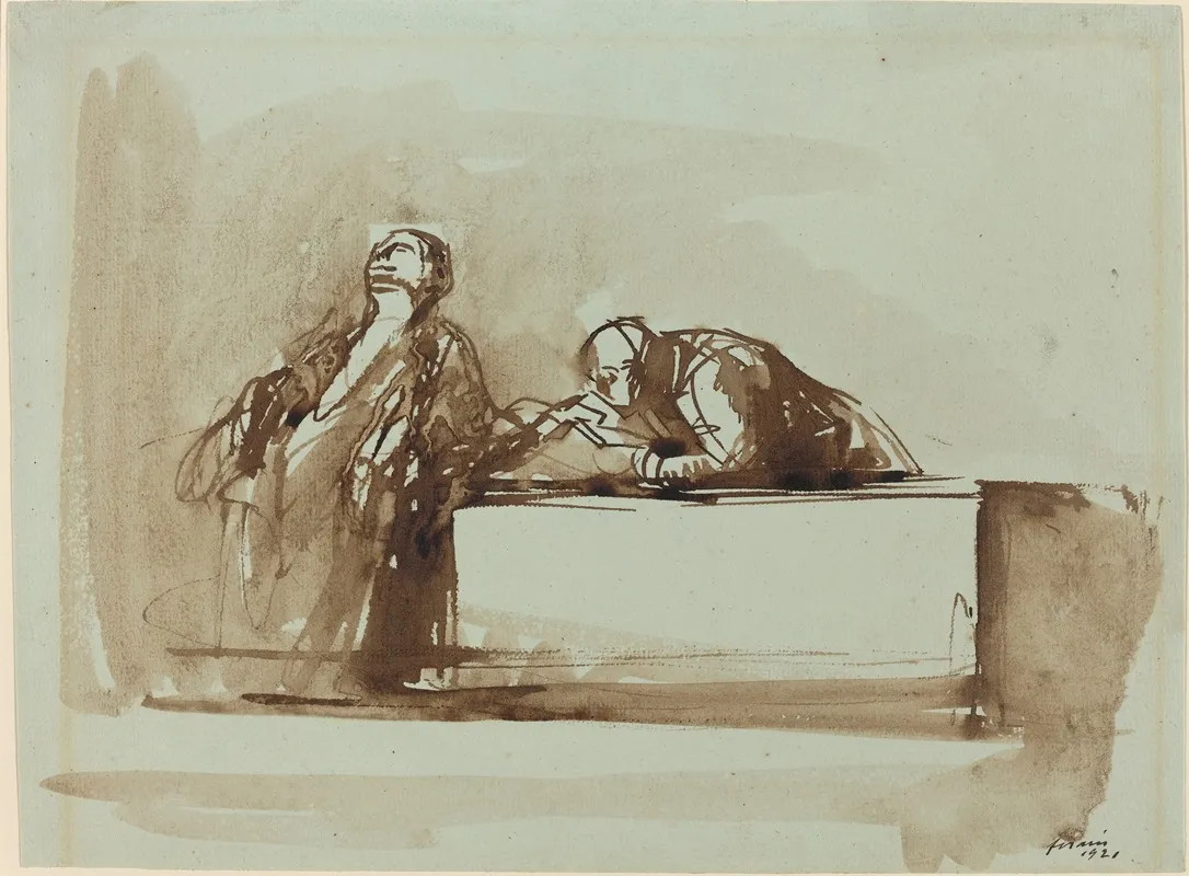 Men Of Justice Wall Art by Jean-Louis Forain - High-Resolution Digital Print