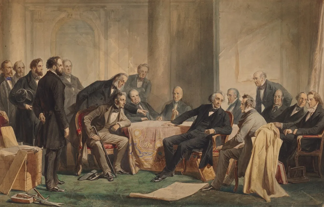 Men Of Progress 3 Wall Art by Christian Schussele - High-Resolution Digital Print