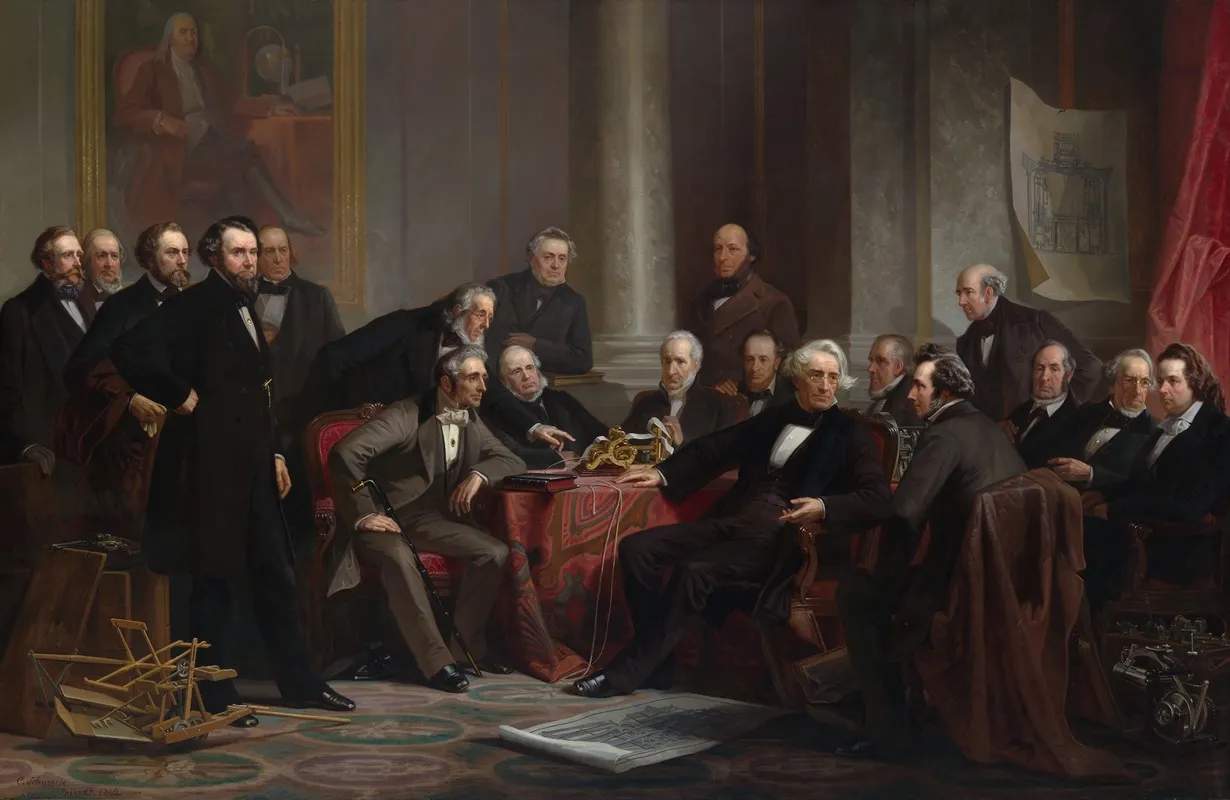 Men Of Progress Wall Art by Christian Schussele - High-Resolution Digital Print