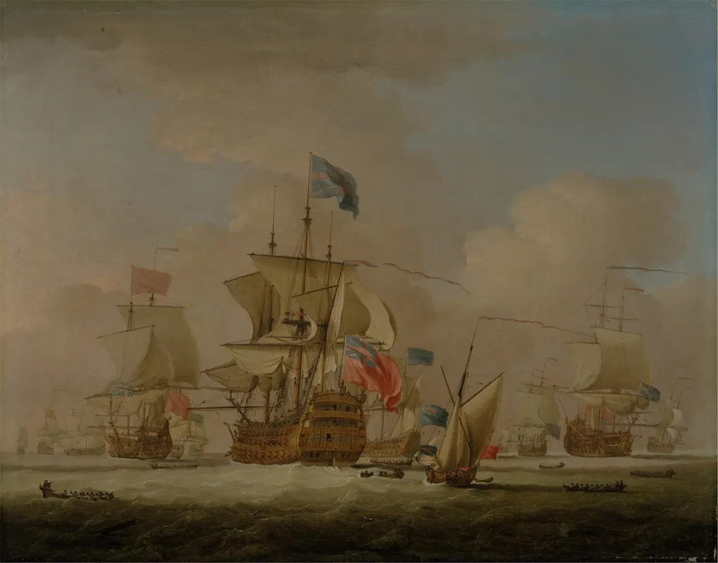Men Of War And A Sloop