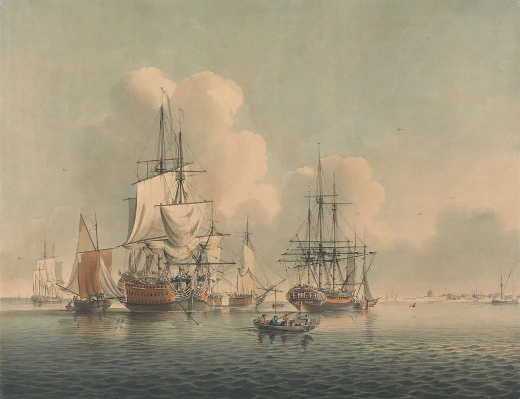 Men Of War Lying Off Sheerness Wall Art by John Harris - High-Resolution Digital Print