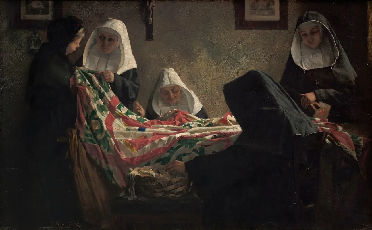 Mending Of The Edegem Flag Wall Art by Georges Nauwelaerts - High-Resolution Digital Print
