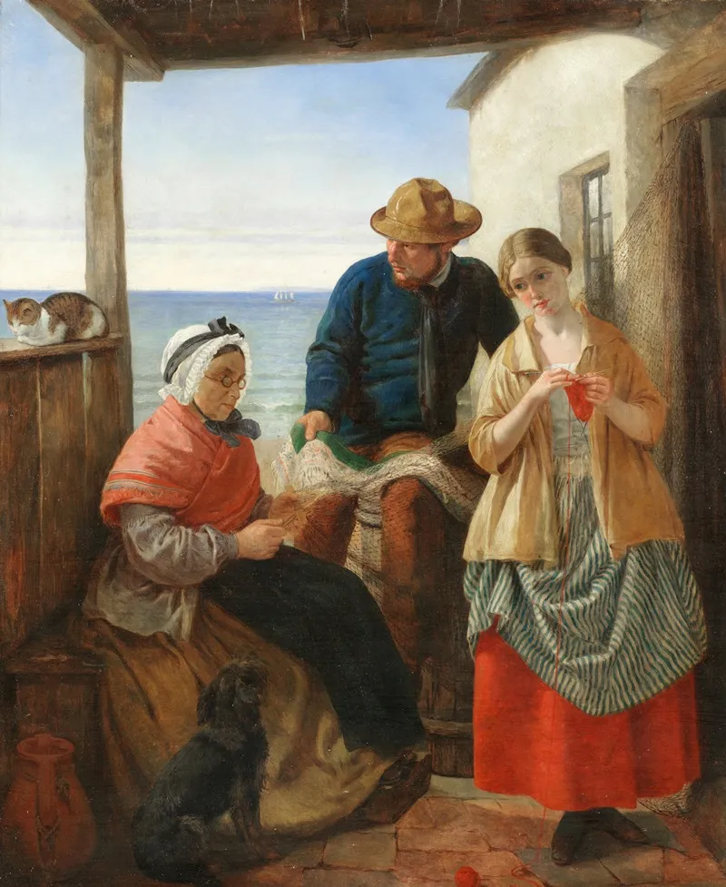 Mending The Nets 5 Wall Art by Charles Rossiter - High-Resolution Digital Print