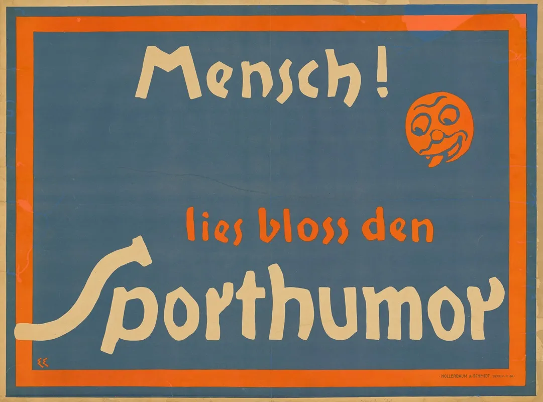 Mensch Lies Bloss Den Sporthumor Wall Art by Edmund Edel - High-Resolution Digital Print