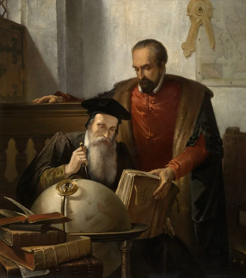 Mercator And Ortelius Wall Art by Joseph Bellemans - High-Resolution Digital Print