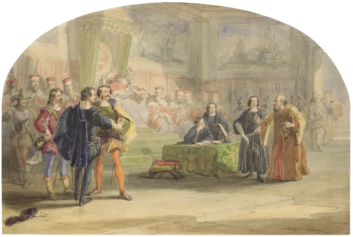 Merchant Of Venice Act 4 Scene 1 The Trial Scene Wall Art by Frederick Holding - High-Resolution Digital Print